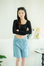 (BACKORDER) Wren Basic Long Sleeve Top in Black