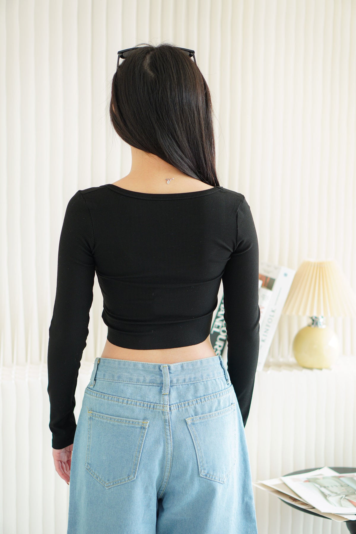 (BACKORDER) Wren Basic Long Sleeve Top in Black