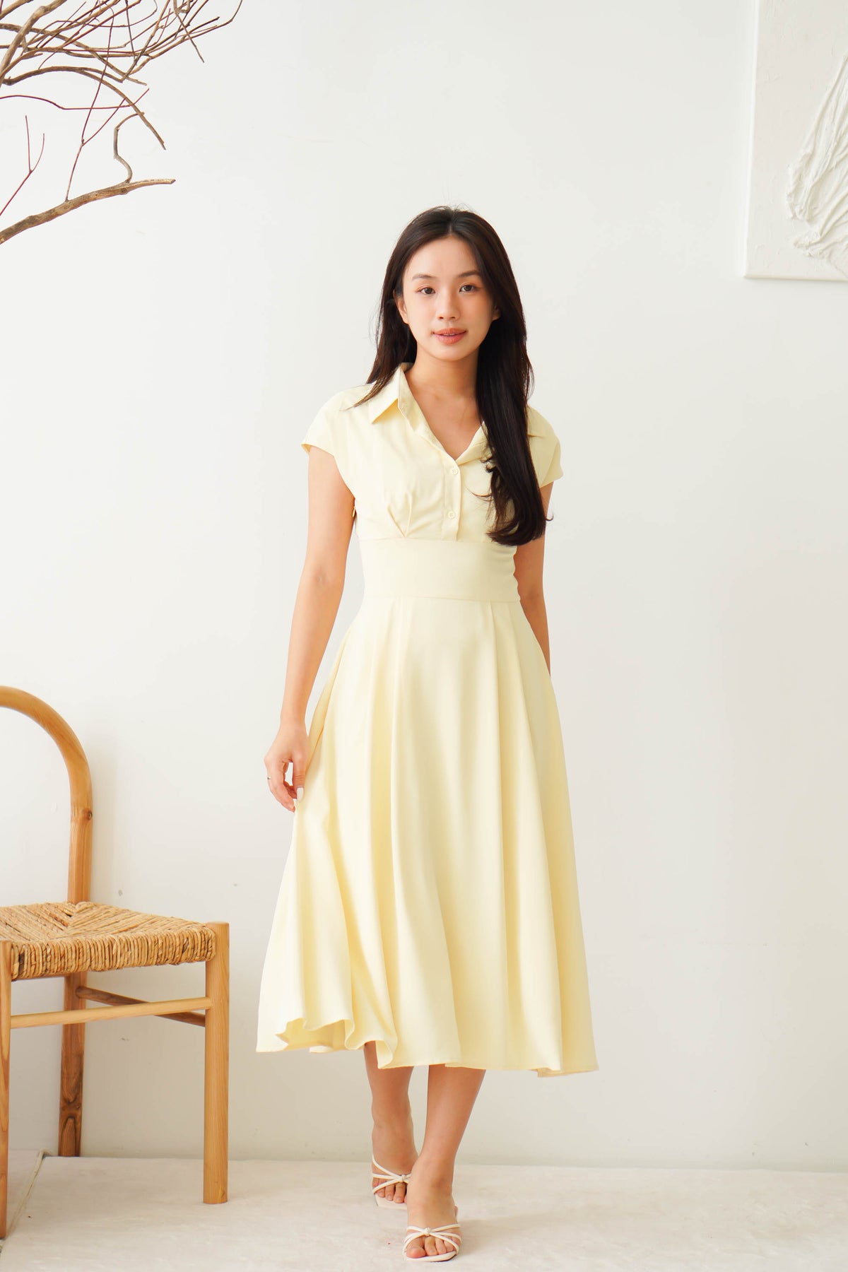 Claire Dress by Bash in Yellow