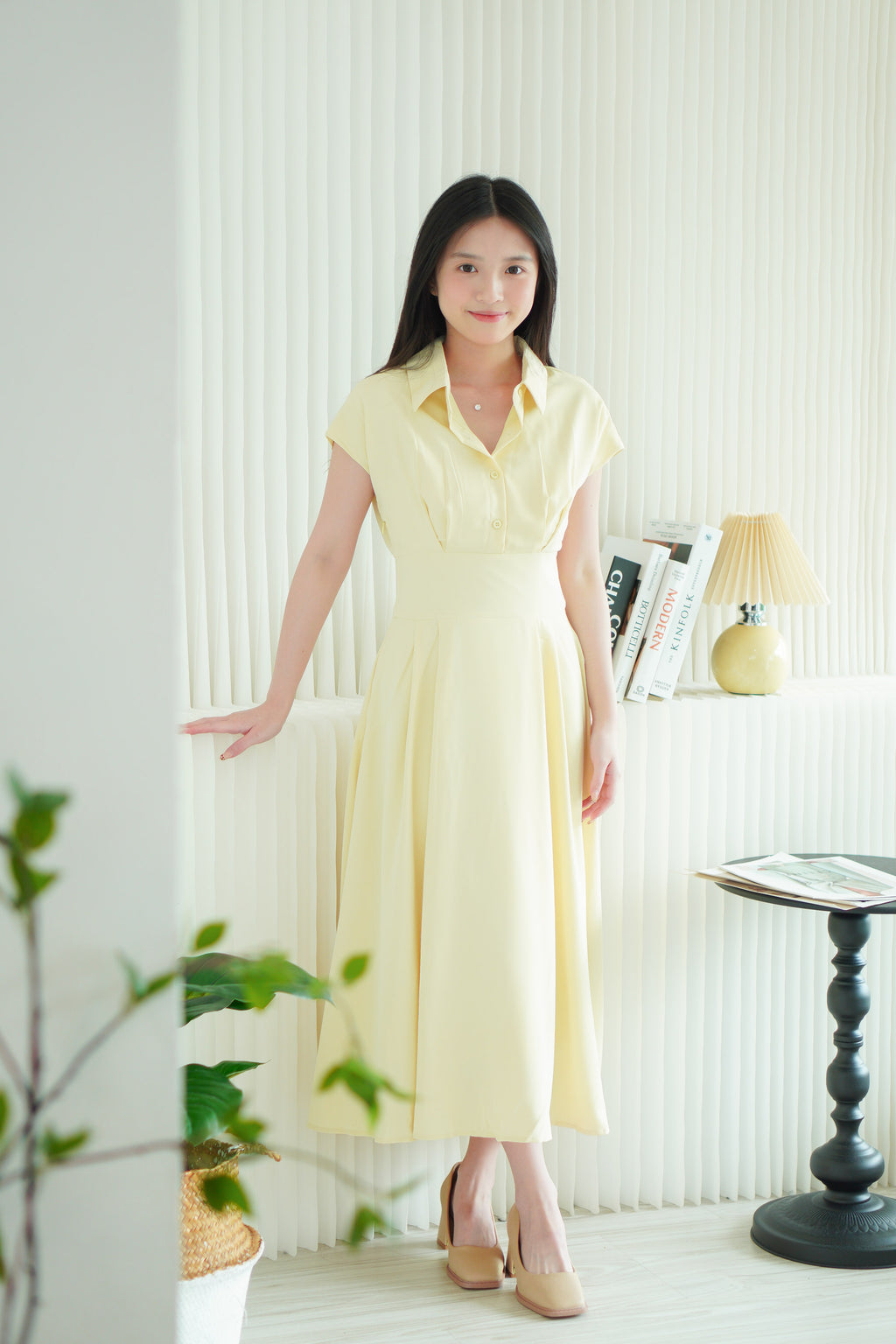 Claire Dress by Bash in Yellow