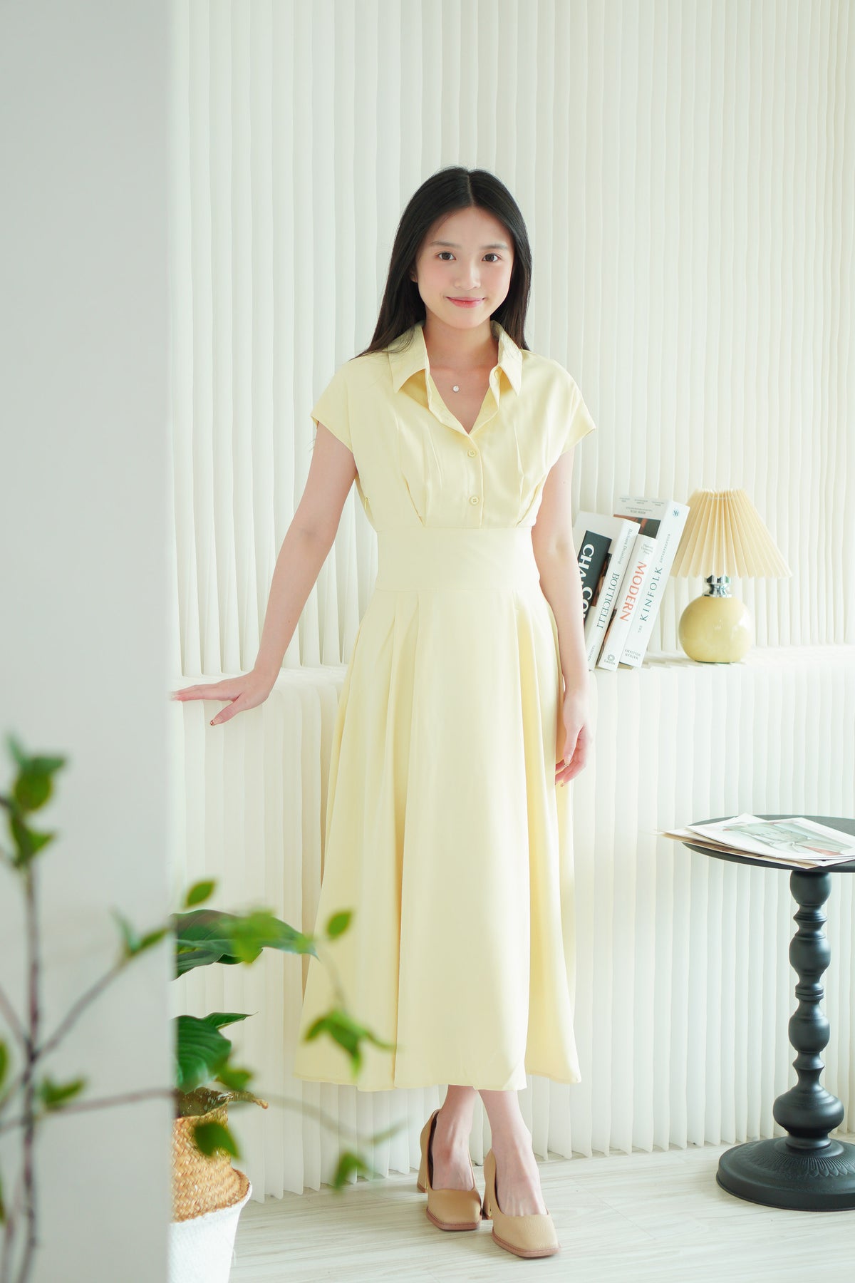 Claire Dress by Bash in Yellow