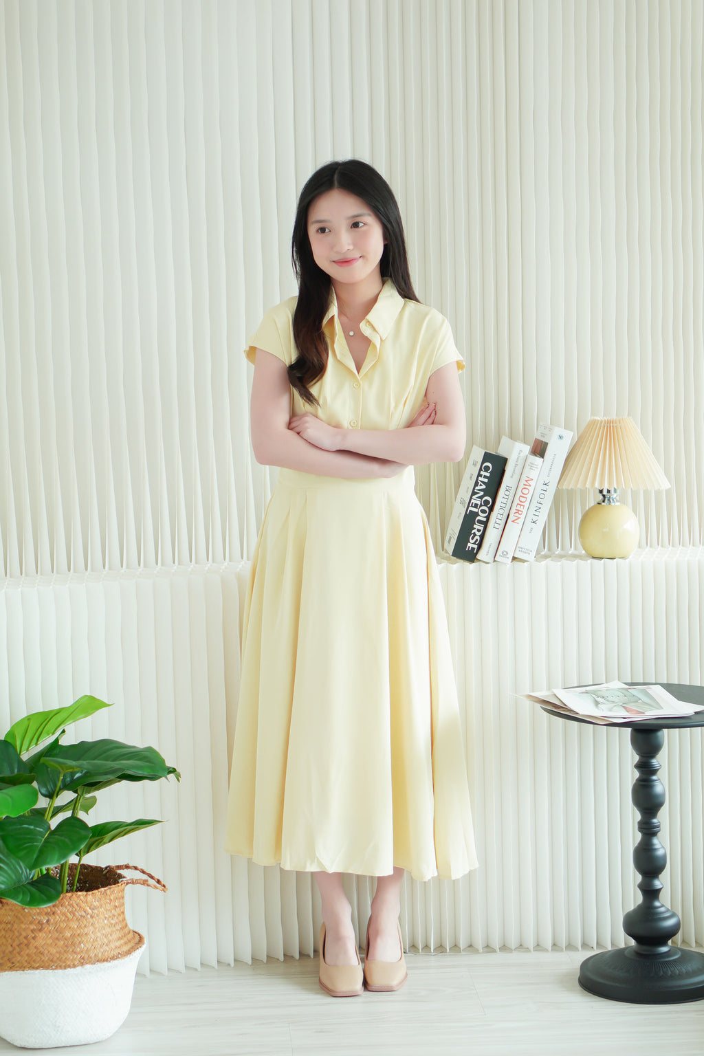 Claire Dress by Bash in Yellow