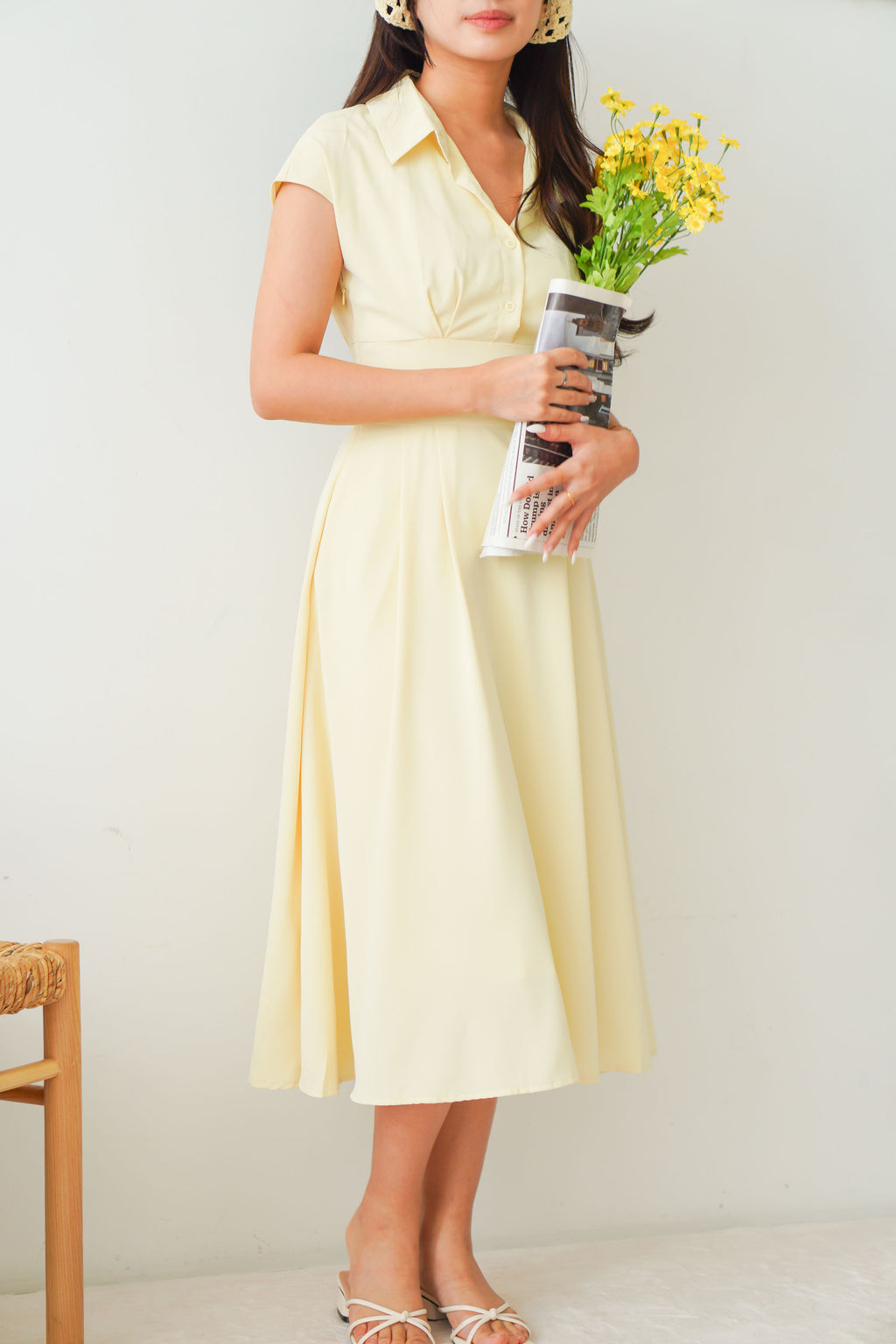 Claire Dress by Bash in Yellow