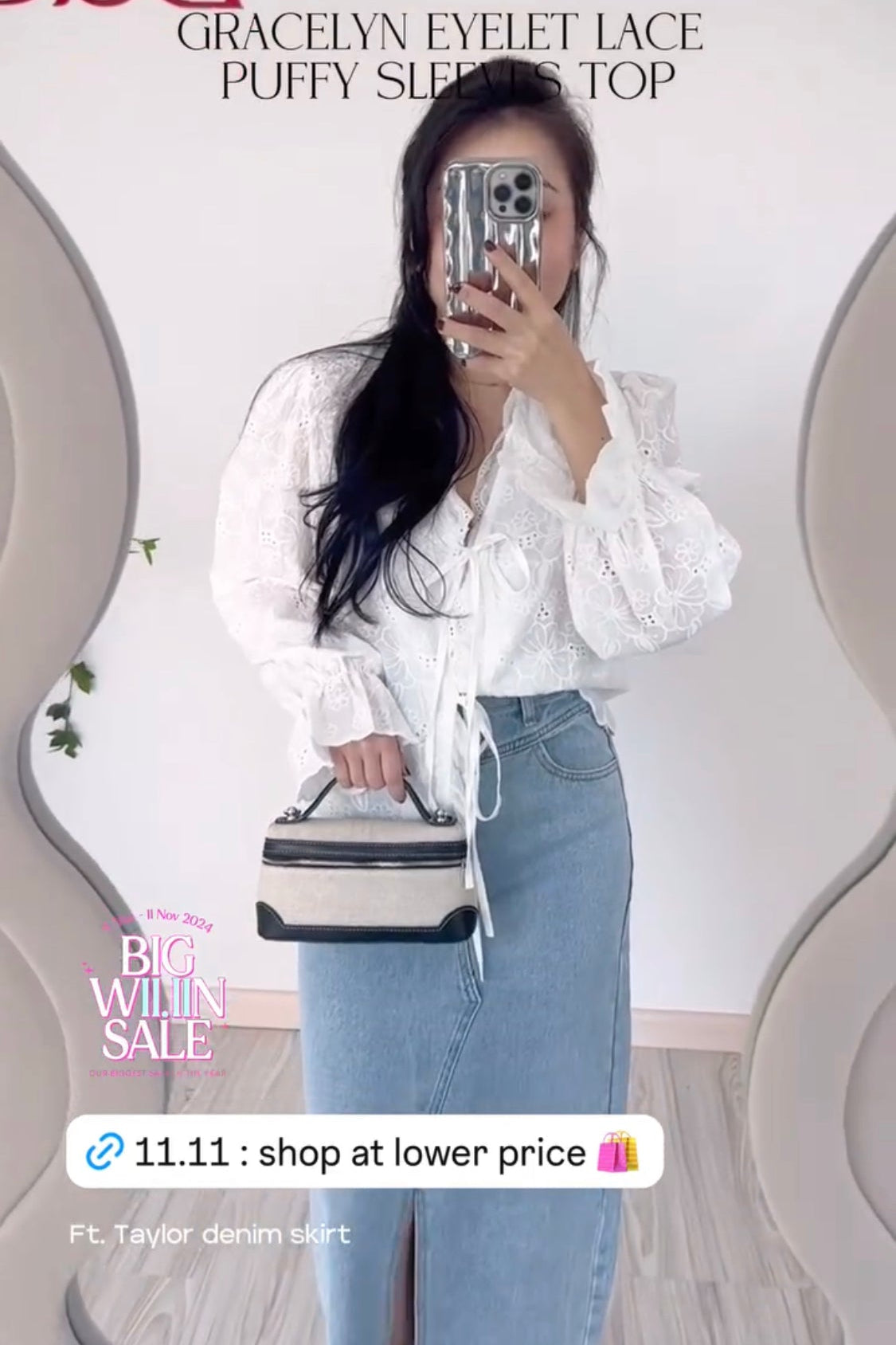 Gracelyn Top + Taylor Denim Skirt