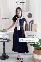 Claire Dress + Basic Knit Throwover