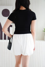 Nello Basic Round Neck Top in Black