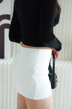 Eclipsa Basic Mini Skirt in White
