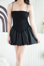 (BACKORDER) Sienna Ray Mini Bubble Dress in Black