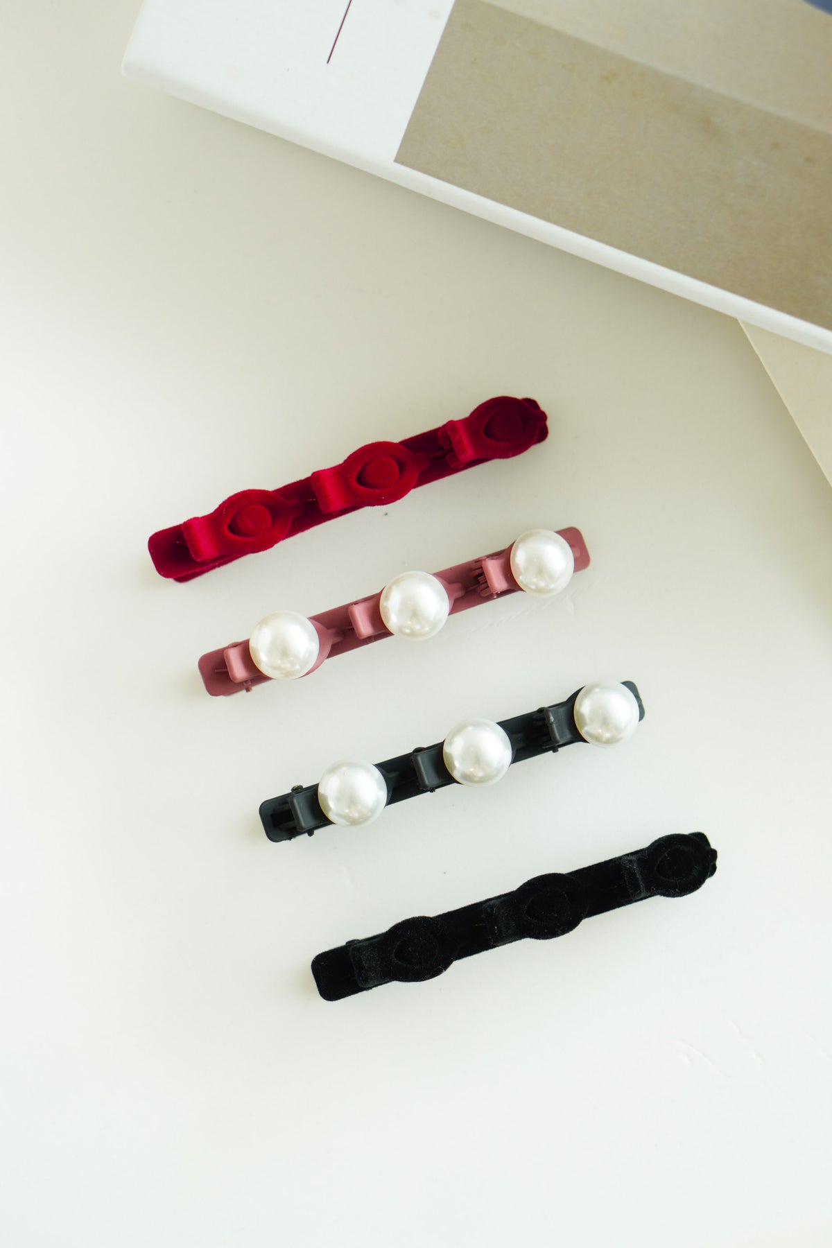 Braided Velvet Hair Clip Set