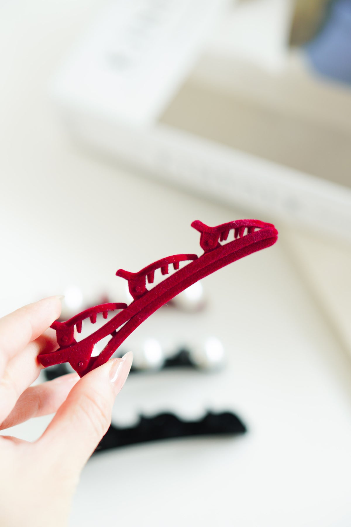 Braided Velvet Hair Clip Set