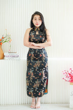 Feng Traditional Halter Cheongsam in Black