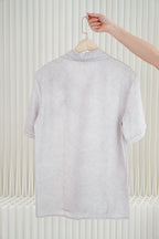 (MEN) Qing Feng Collared Top in Light Grey