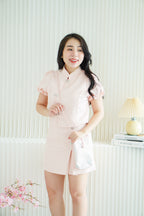 Yu Fen 2 Piece Cheongsam Skirt Set in Pink