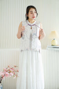 Zi Xia Sleeveless Cheongsam Top in Purple