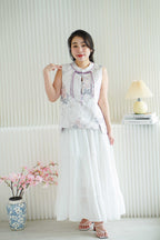 Zi Xia Sleeveless Cheongsam Top in Purple
