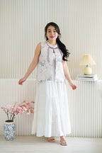 Zi Xia Sleeveless Cheongsam Top in Purple