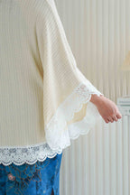 Old Shanghai Long Cheongsam Cover Up in Cream