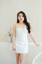 Mini Dahlia Corset Dress in White