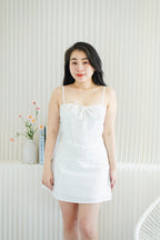 Mini Dahlia Corset Dress in White