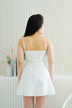 Mini Dahlia Corset Dress in White
