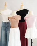 Cedar Toga Ruched Top in Light Pink