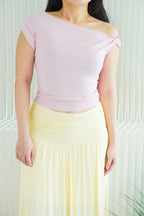 Cedar Toga Ruched Top in Light Pink