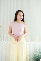 Cedar Toga Ruched Top in Light Pink