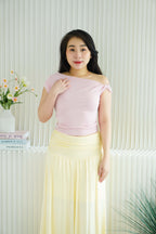 Cedar Toga Ruched Top in Light Pink