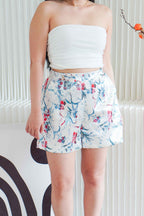 Shao Floral High Waisted Shorts