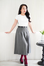Wumi Basic Ruched Top in White
