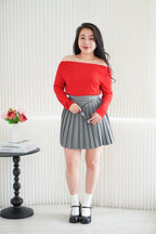 My Heart Long Sleeve Toga Top in Red