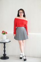 My Heart Long Sleeve Toga Top in Red