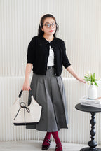 Holly Knit Cardigan Top in Black