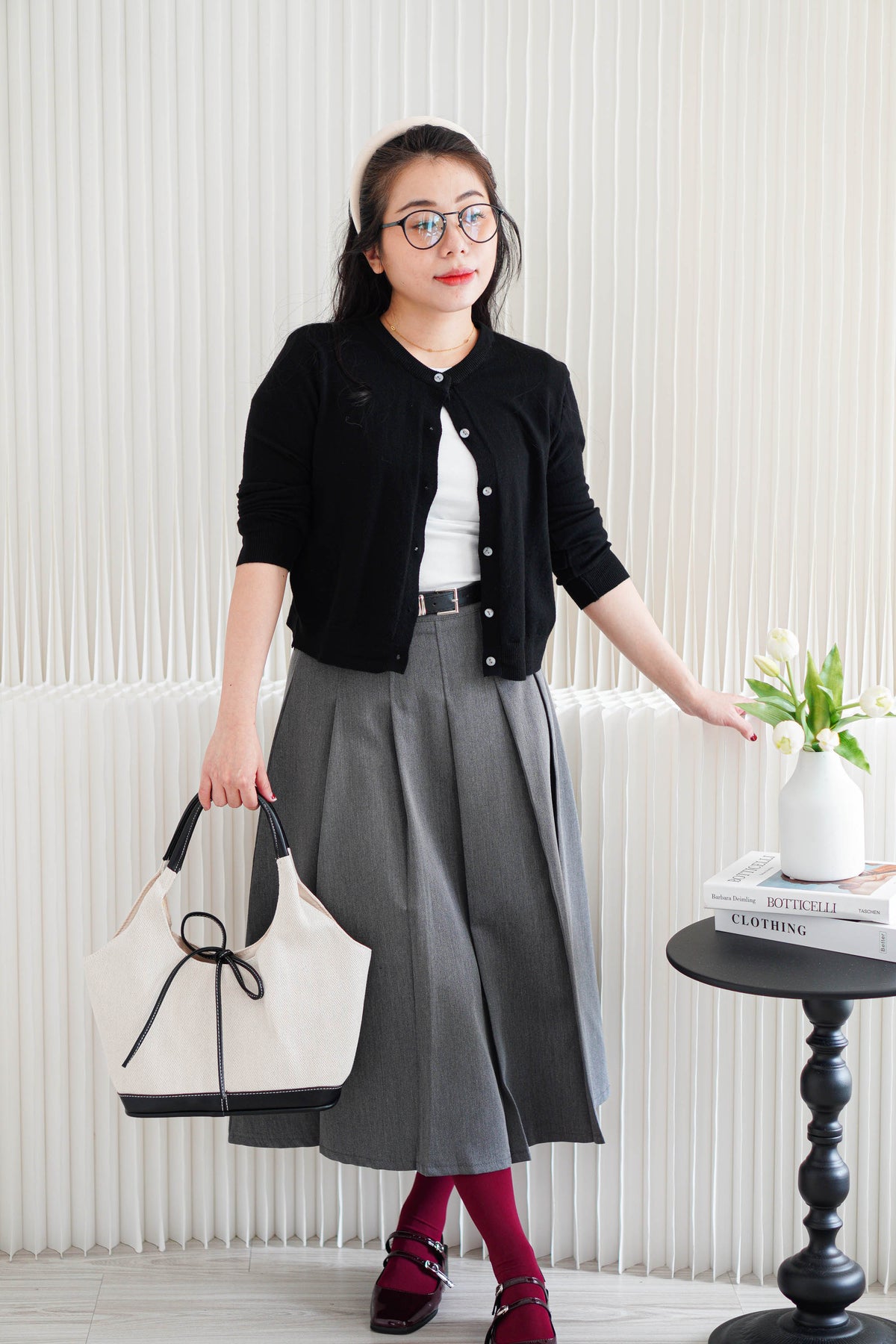 Holly Knit Cardigan Top in Black