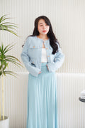 Phylia Tweed Jacket in Light Blue