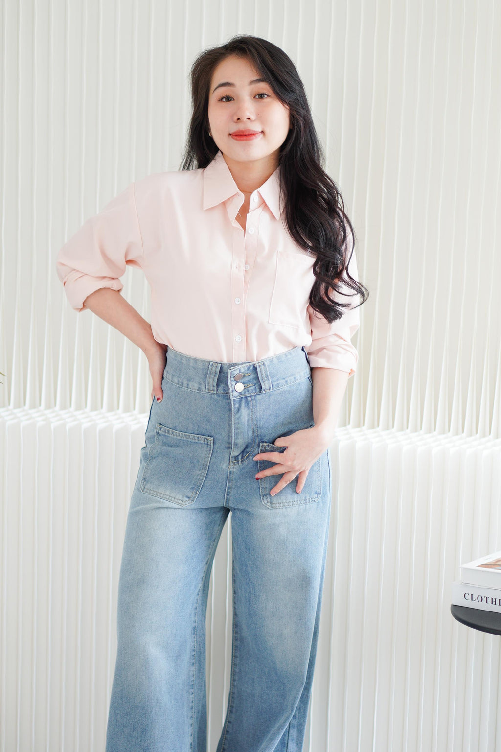 Dawn Button Down Top in Pink