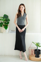 Noa V Neck Top in Grey