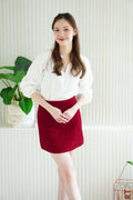 Mirel Oversized Blouse Top in White