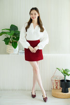 Mirel Oversized Blouse Top in White