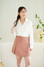 Cloris Mini A-Line Skirt in Pink