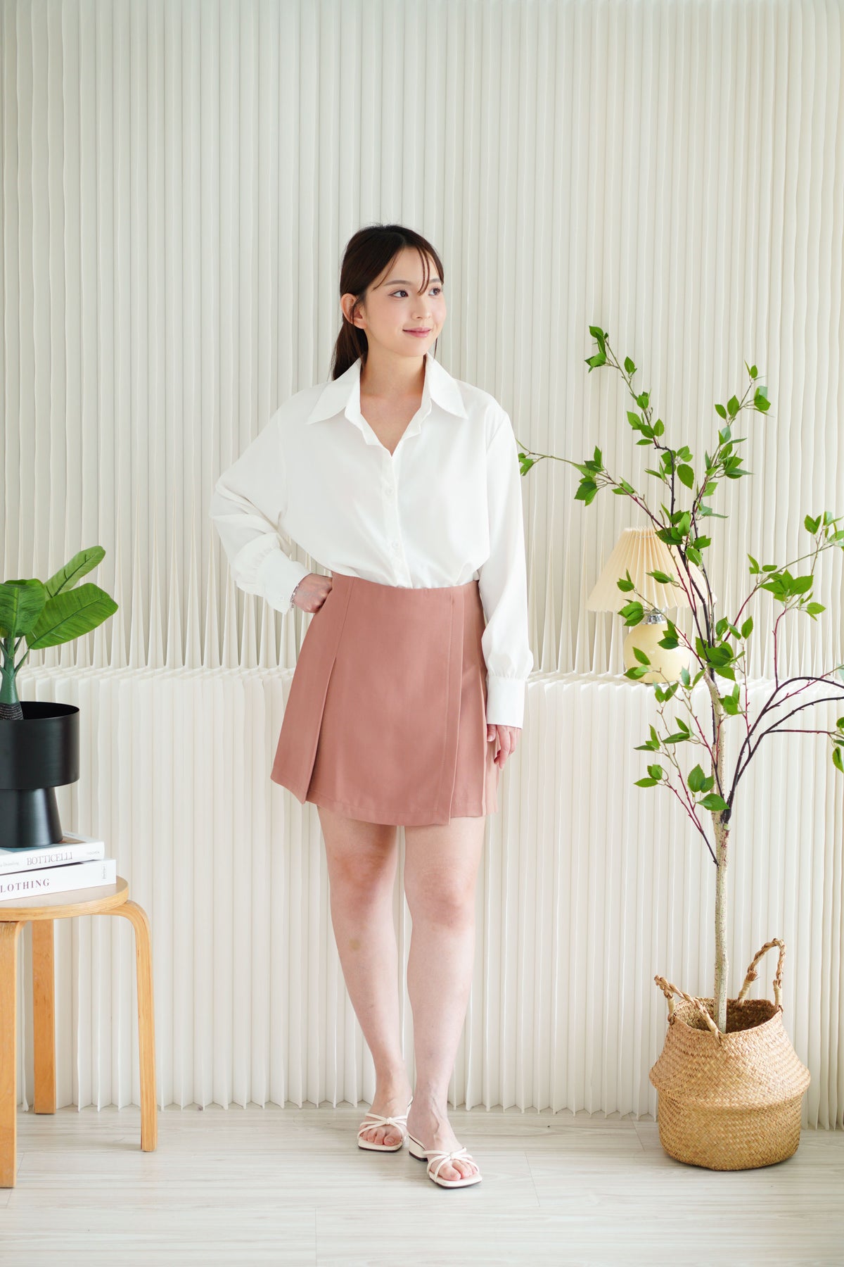 Cloris Mini A-Line Skirt in Pink
