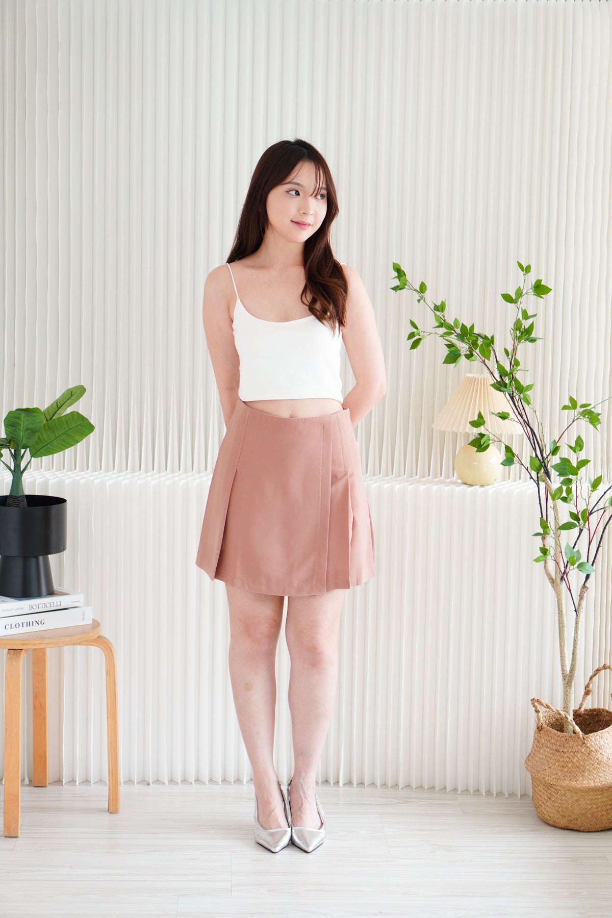 Cloris Mini A-Line Skirt in Pink