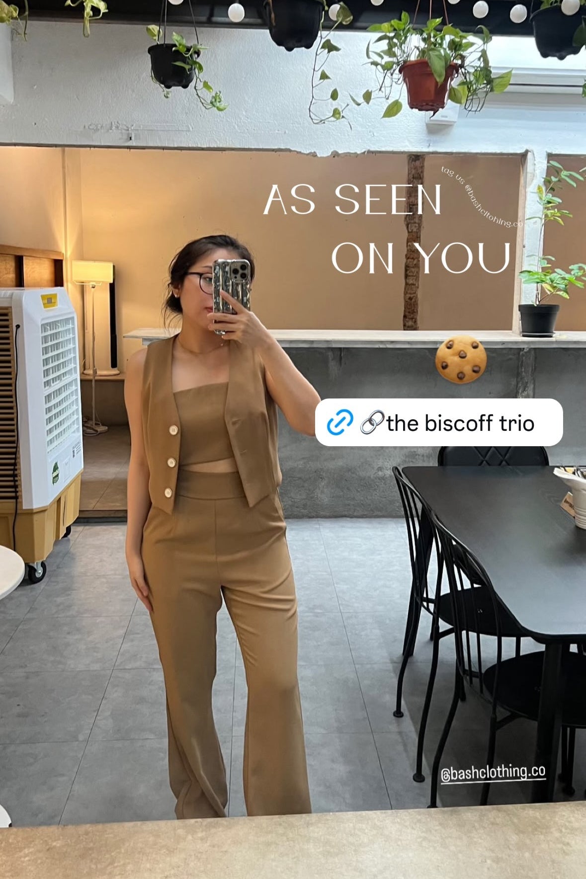 Biscoff Top + Biscoff Vest + Biscoff Pants - As Seen on @ceciliaooi_