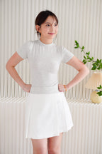 Cloris Mini A-Line Skirt in White