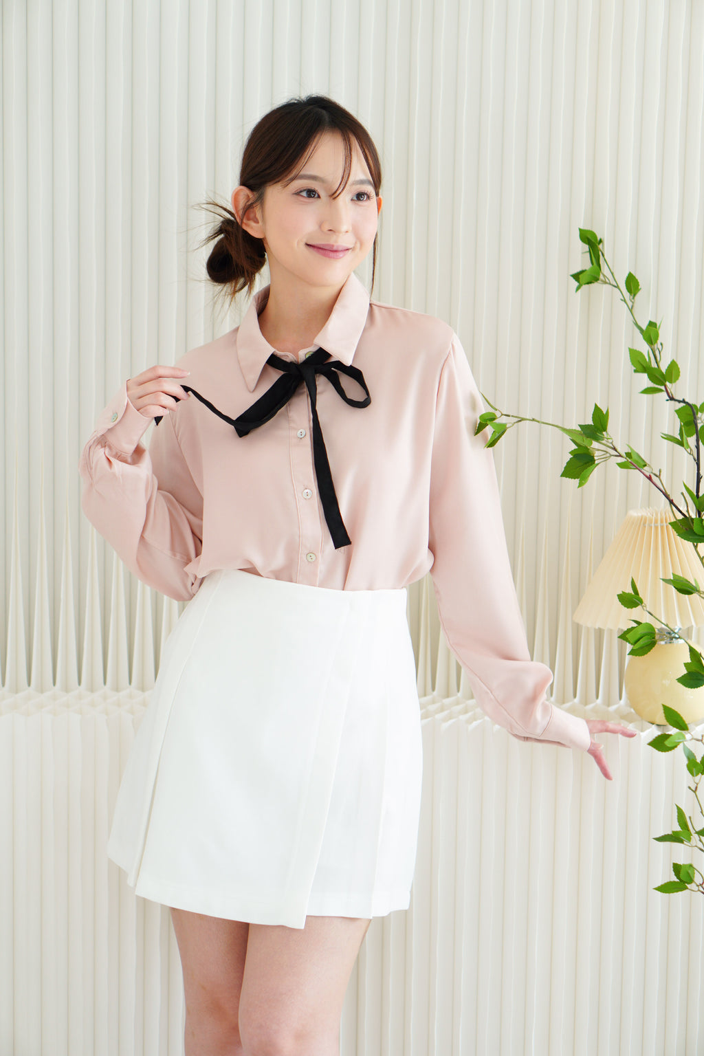 Cloris Mini A-Line Skirt in White