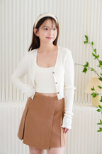Cloris Mini A-Line Skirt in Khaki