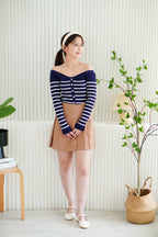 Cloris Mini A-Line Skirt in Khaki