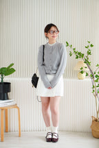 Damien Cardigan in Light Grey