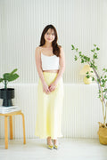 Sonnie Satin Skirt in Yellow