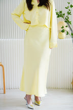 Sonnie Satin Skirt in Yellow